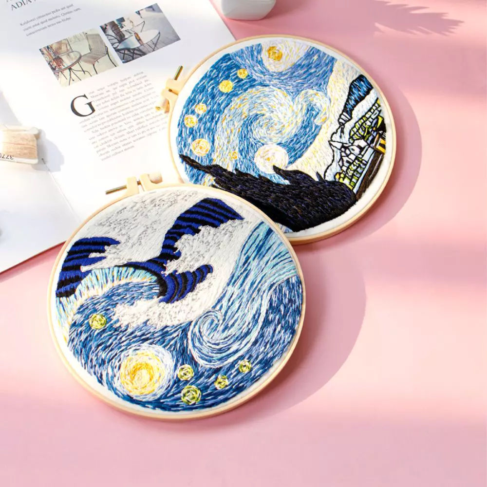 Pachet 3 Kit-uri Broderie DIY, Arta [4]