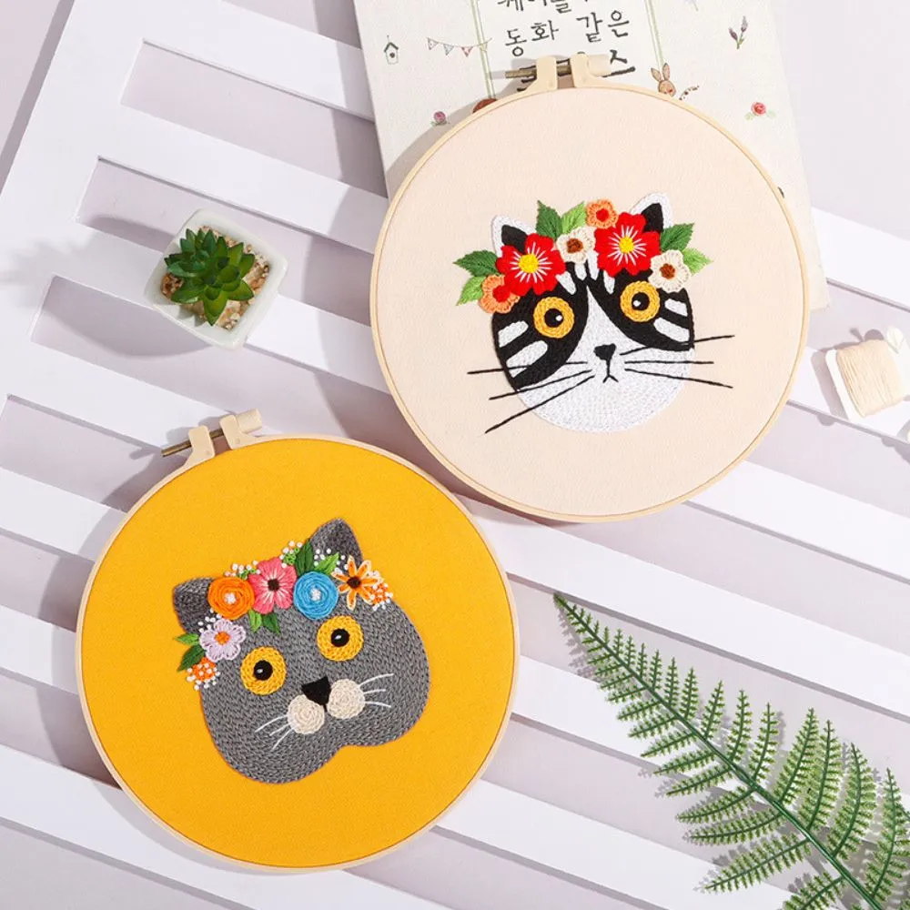 Pachet 3 Kit-uri Broderie DIY, Pisicute [3]