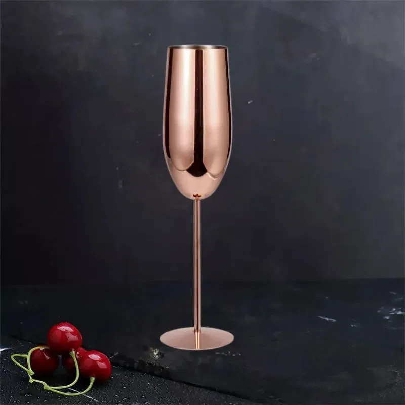 Cadouri de Craciun - Pahar sampanie din Otel inoxidabil Rose Gold