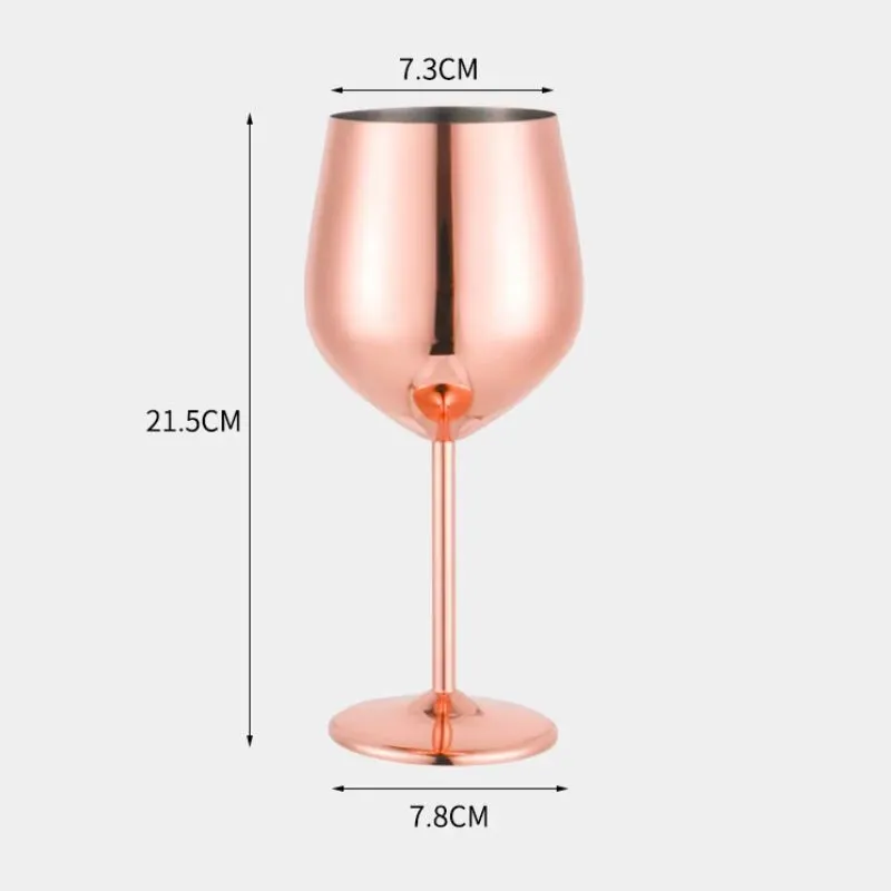 Pahar vin din Otel Inoxidabil Rose Gold [8]