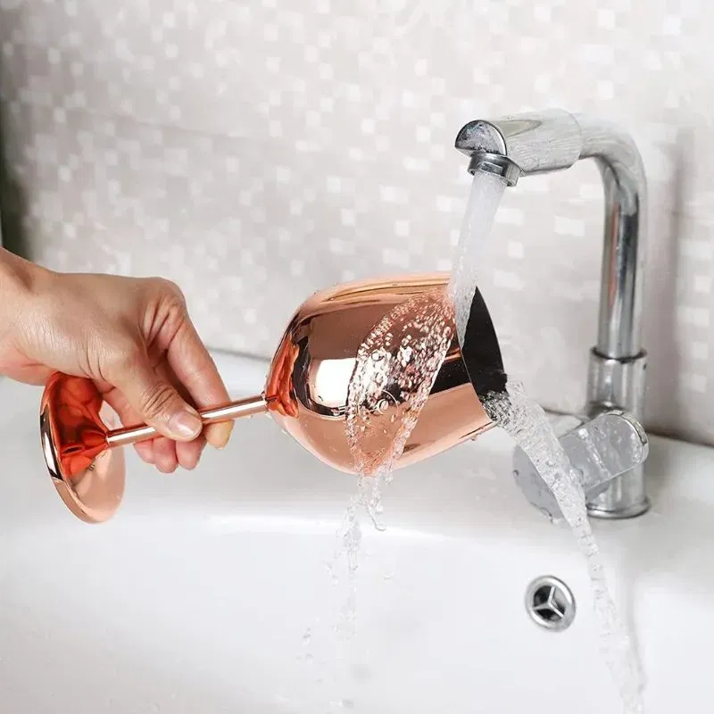 Pahar vin din Otel Inoxidabil Rose Gold [6]