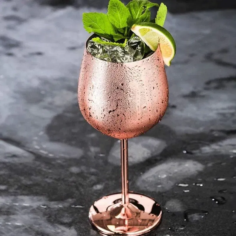 Pahar vin din Otel Inoxidabil Rose Gold [2]