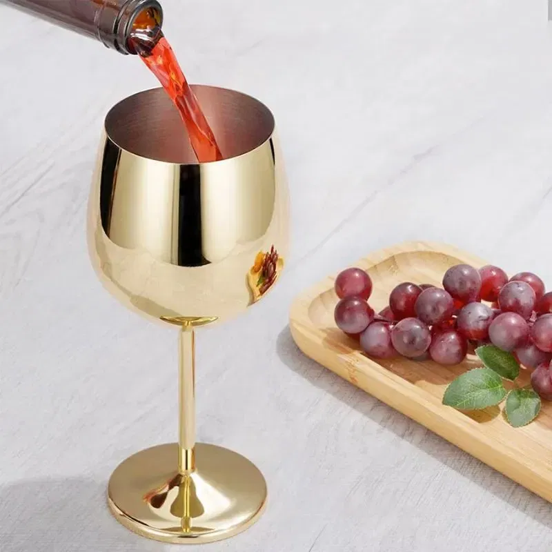 Pahar vin din Otel Inoxidabil Shiny Gold [1]
