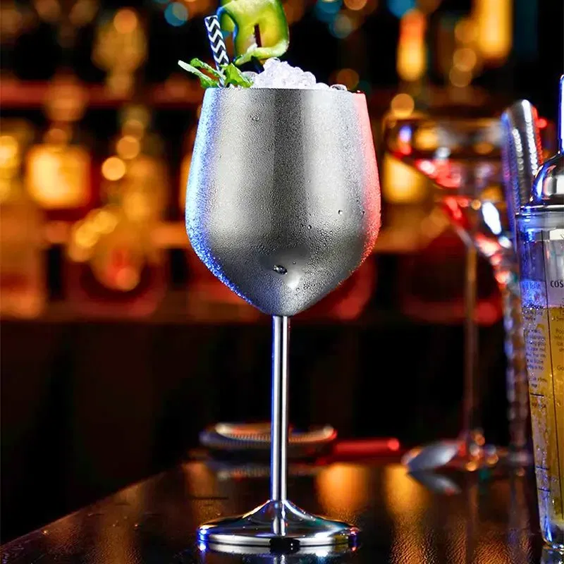 Petrecere - Pahar vin din Otel Inoxidabil Shiny Silver