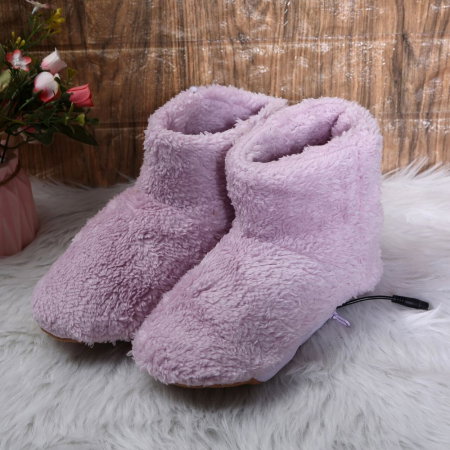 Papuci de casa inalti, Gadget cu incalzire prin USB, roz, DAMA [4]