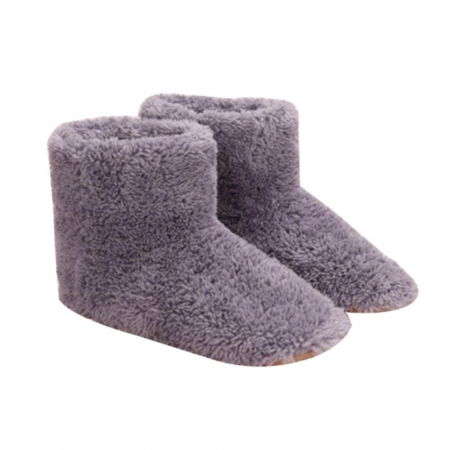 Papuci de casa inalti, Gadget cu incalzire prin USB, gri, Barbatesti [6]