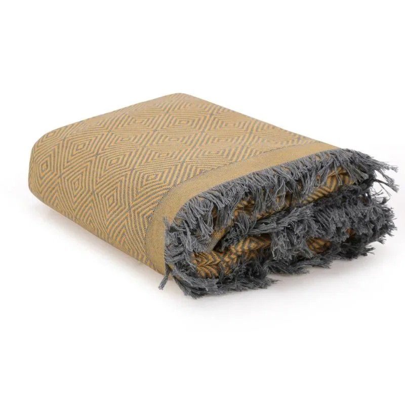 Patura bumbac Elite - Mustar, 175x230 cm [5]