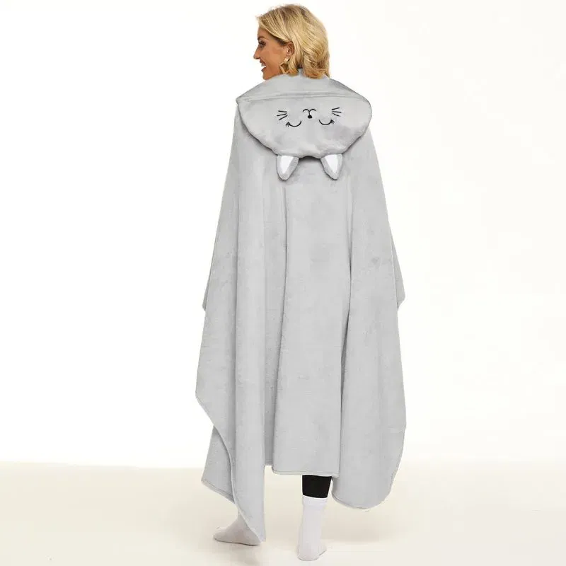 Patura Confortabila cu Gluga si Maneci Pisicuta [5]