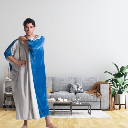 Patura cu maneci Ocean Double Sided, Perfect Wearable, 240g/mp [2]