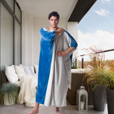 Patura cu maneci Ocean Double Sided, Perfect Wearable, 240g/mp [3]