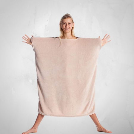 Patura cu maneci pentru copii, Cozy Brownie, 240g/mp [3]