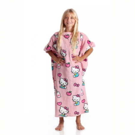 Patura cu maneci pentru copii, Hello Kitty, 240g/mp [3]