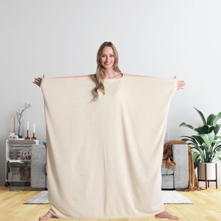 Patura cu maneci Rose Double Sided, Oversized, 240g/mp [0]