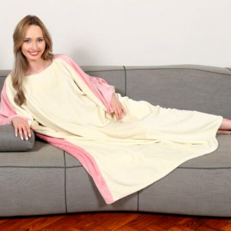 Patura cu maneci Rose Double Sided, Oversized, 240g/mp [3]