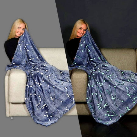 Patura cu maneci si buzunar, Iluminata, Constelatii, 240g/mp [1]