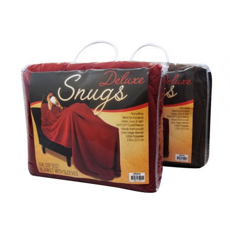 Patura cu maneci Super Soft, 260g/mp, Rosie [3]