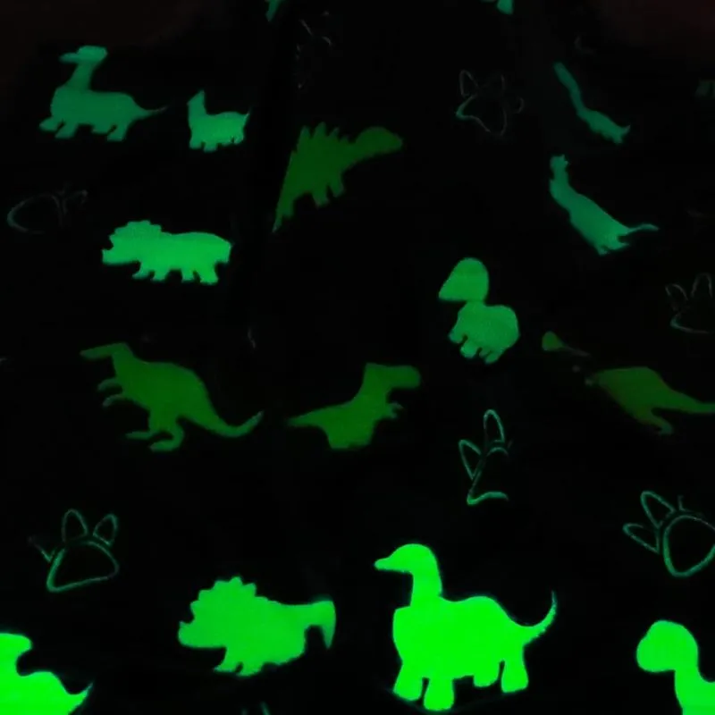 Patura Fosforescenta cu Dinozauri Flanel 130 x 150 cm [4]
