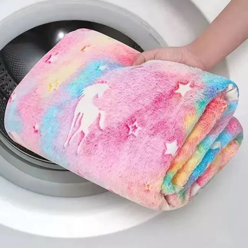 Patura Fosforescenta cu Unicorni Flanel 130 x 150 cm [2]