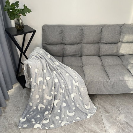 Patura Luna Fosforescenta Gri Flanel 130 x 150 cm [2]