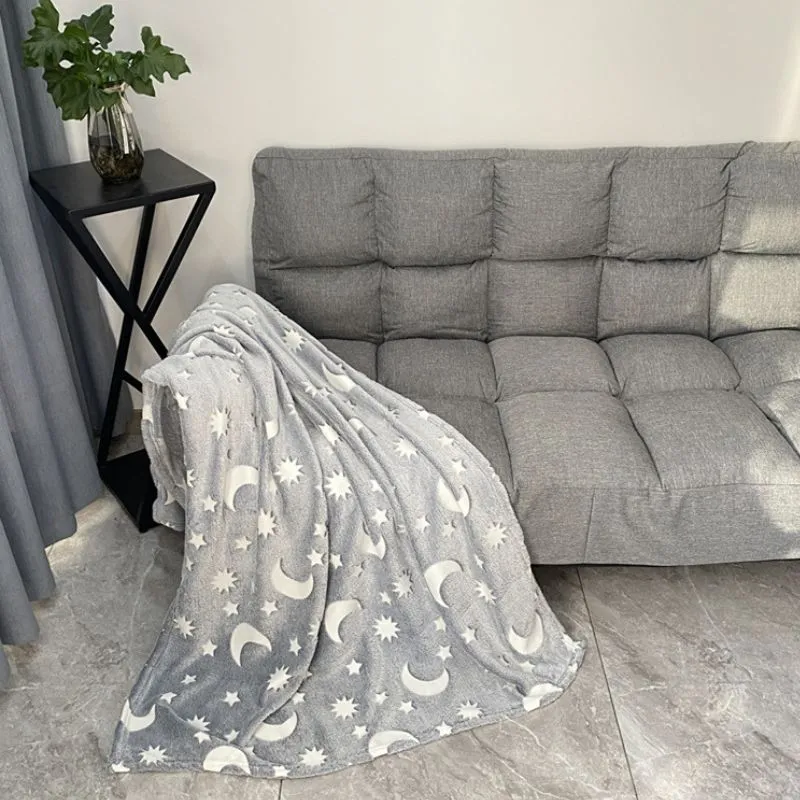 Patura Luna Fosforescenta Gri Flanel 130 x 150 cm [2]