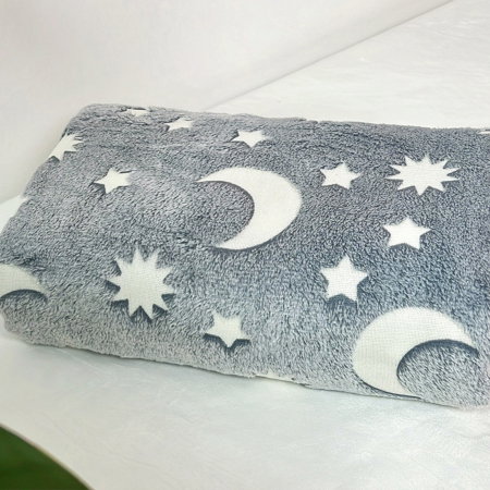 Patura Luna Fosforescenta Gri Flanel 130 x 150 cm [7]