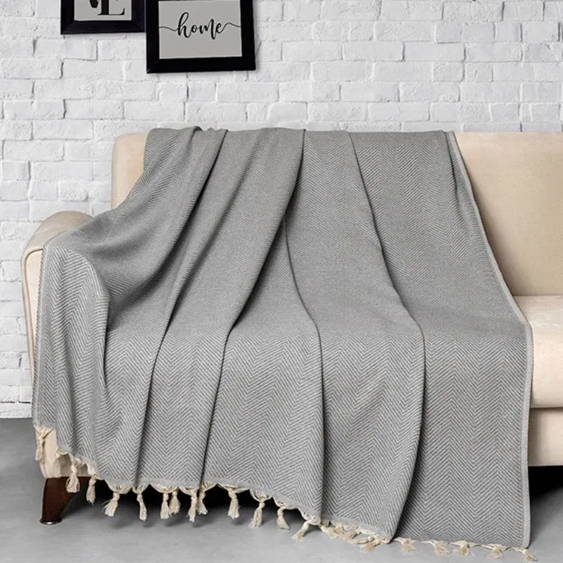 Patura moale bumbac 170x230 cm, model minimalist [0]