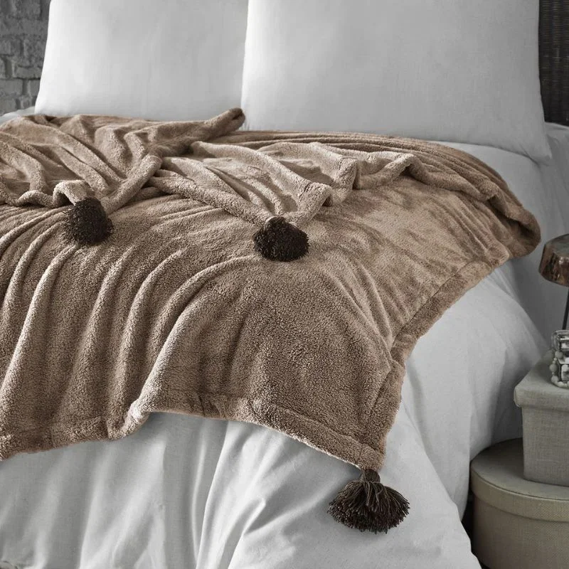 Cele mai noi - Patura pufoasa Puffy - Camel, poliester, 160x200 cm