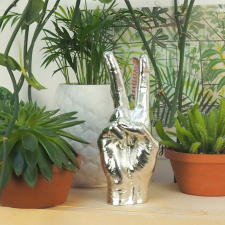 Peace, suport si obiect decorativ victorios, Silver [0]