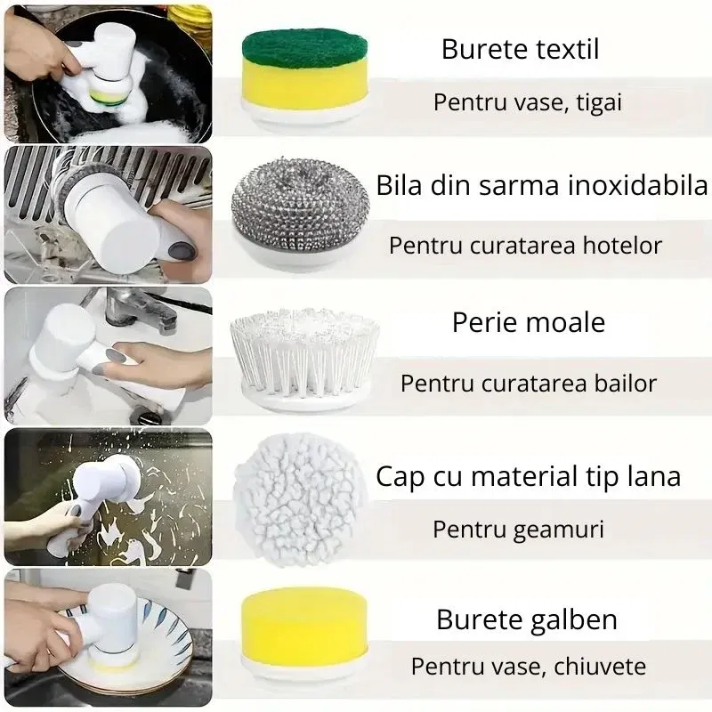 Perie electrica de curatat cu 5 capete [6]