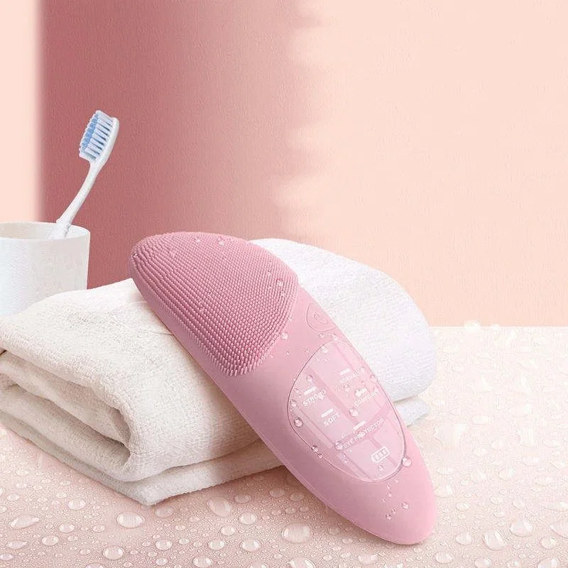 Cadouri pentru Mama - Perie faciala electrica 5 in 1 pentru curatare si exfoliere, cu vibratii, reincarcabila