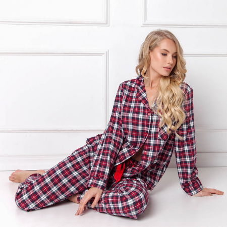 Pijamale dama Holline 2 piese, pantaloni lungi, 100% bumbac [1]