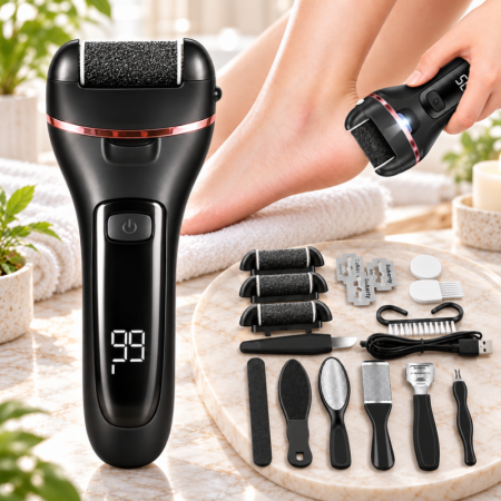 Cadouri Craciun Pentru Femei - Pila electrica pentru talpi set 10 accesorii