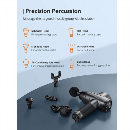 Pistol de masaj TaoTronics cu 10 trepte de viteza [6]