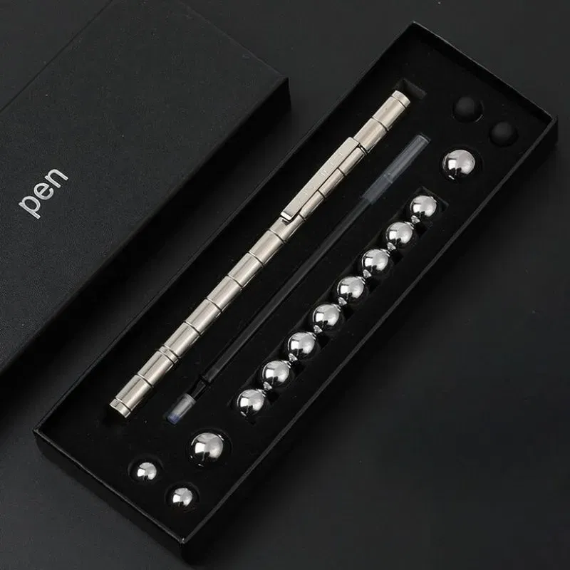 Cadouri pentru Iubit - Pix Argintiu Antistres cu Magnet