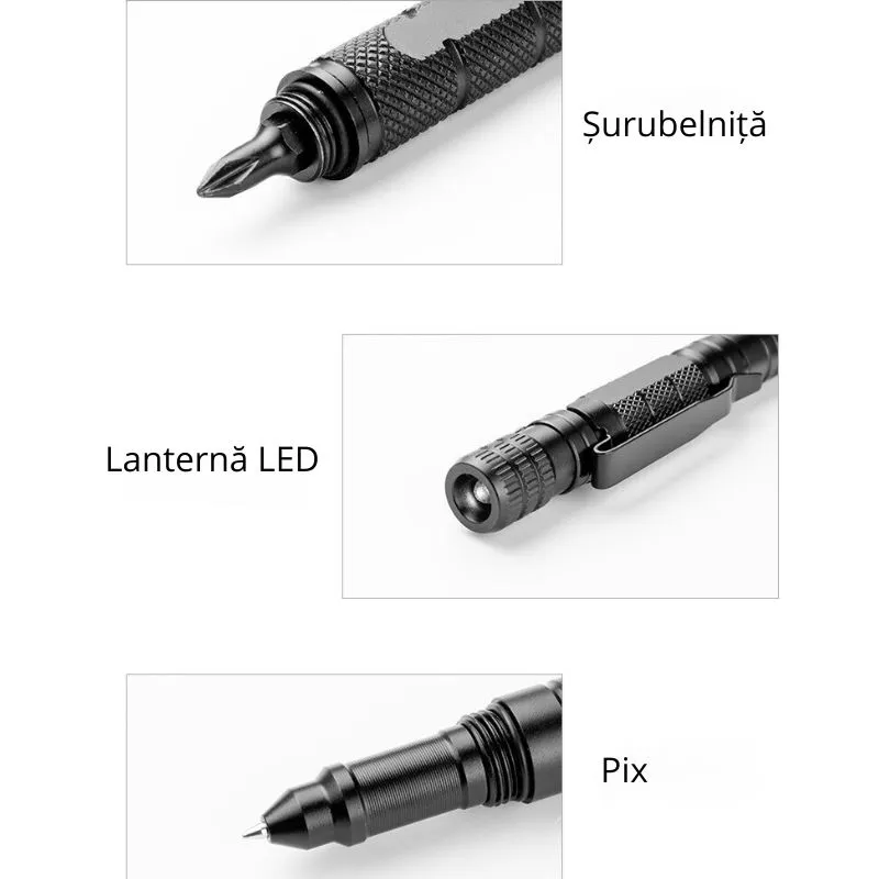 Pix tactic multifunctional 4 in 1 cu lanterna, ToolPen 007 [16]