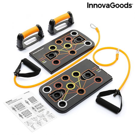 Placa fitness cu benzi elastice de rezistenta si ghid exercitii [13]