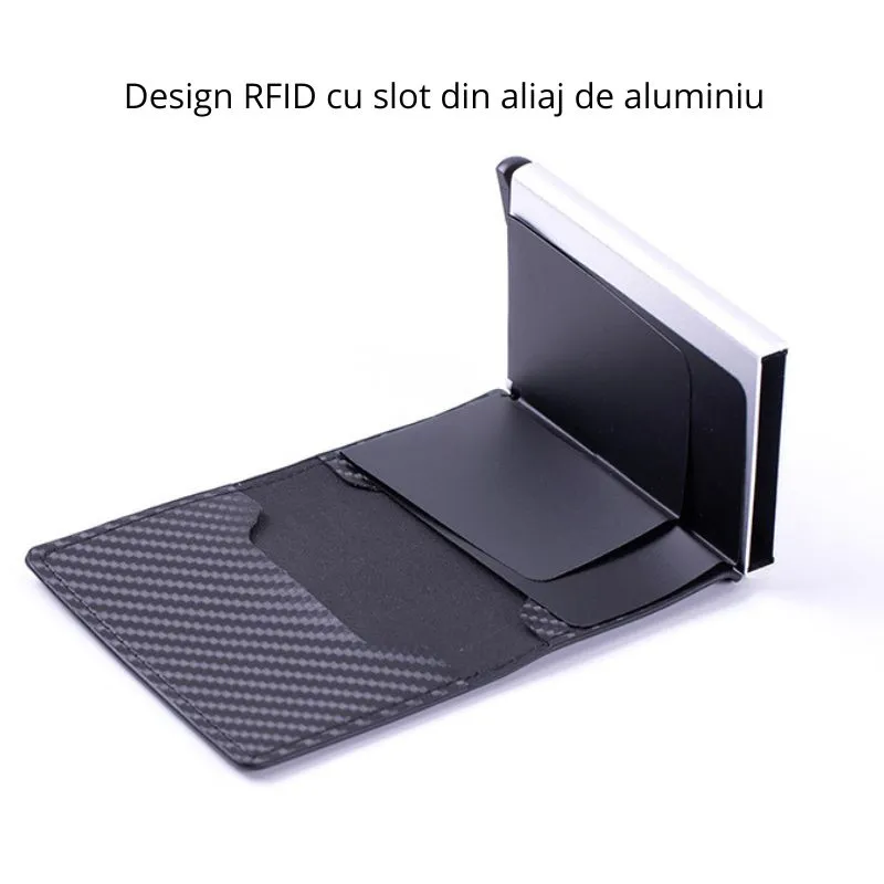 Portofel Antifrauda Compact Carbon [4]