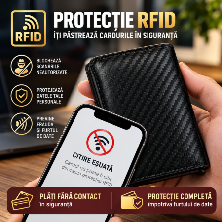 Portofel Antifrauda Compact Carbon [2]