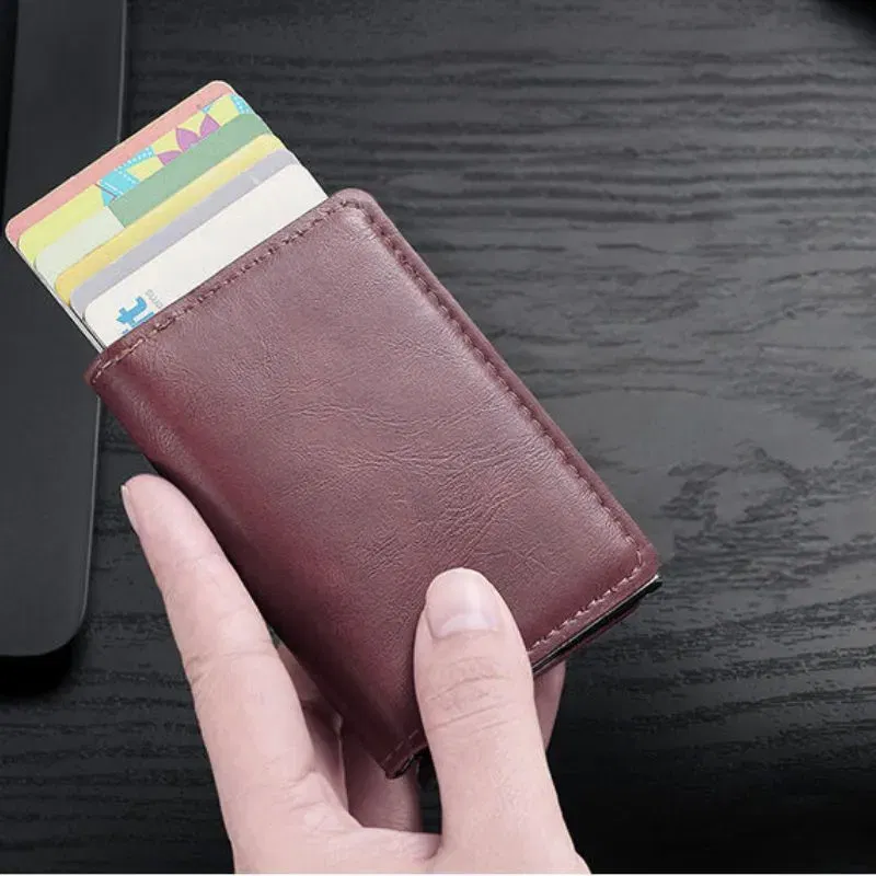 Portofel Antifrauda Compact Maro [4]