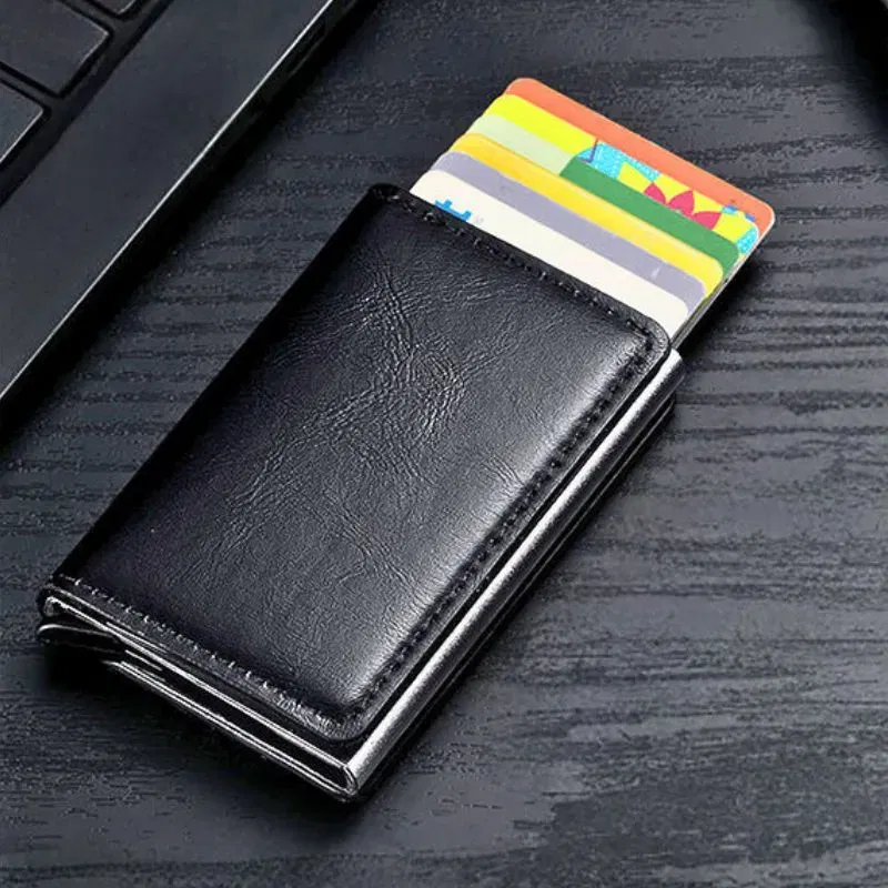 Cadouri pentru Iubit - Portofel Antifrauda Compact Negru