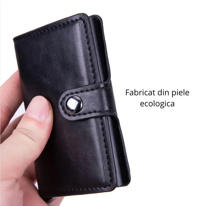 Portofel Negru din piele ecologica Protectie RFID [9]