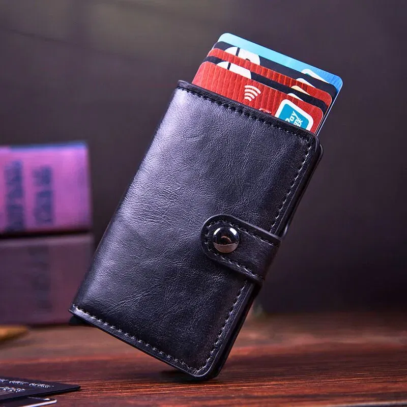 Portofel Negru din piele ecologica Protectie RFID [1]