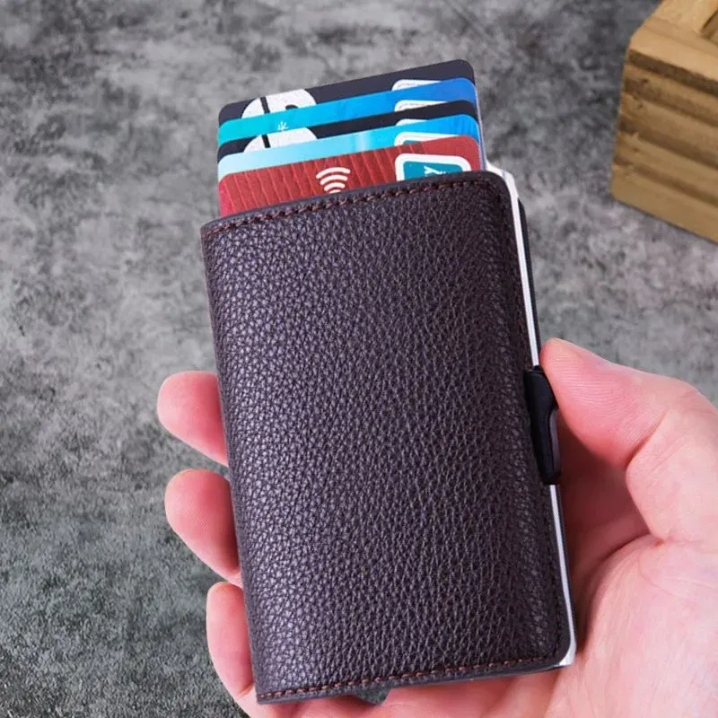 Cele mai noi - Portofel pentru Carduri Brown Slim