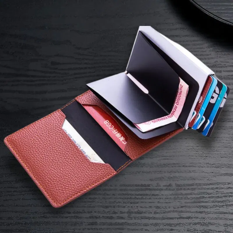 Portofel pentru Carduri Light Brown Slim [1]