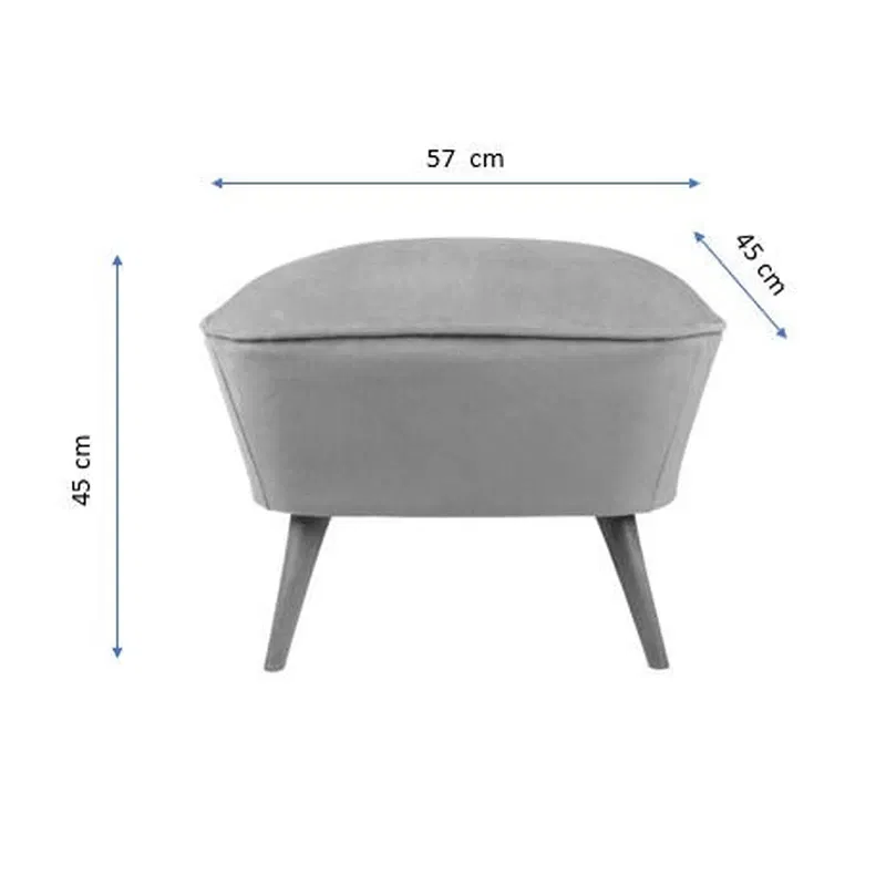 Pouf Lake View mustar, model hexagonal, cadru din lemn [6]