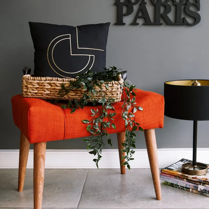 Pouf New Cool rosu-caramiziu, stil modern, confort sporit [1]