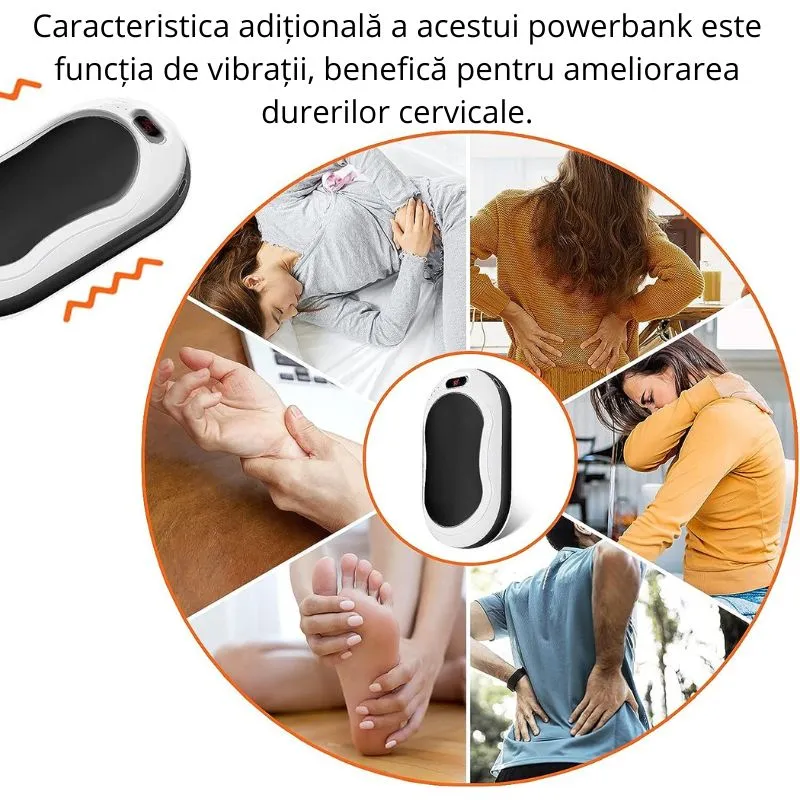 Powerbank cu incalzire pentru maini 55 grade Bucuria frigurosilor 10000mAh [12]
