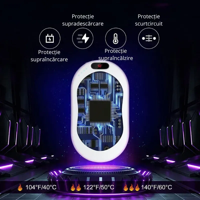 Powerbank cu incalzire pentru maini 55 grade Bucuria frigurosilor 10000mAh [17]