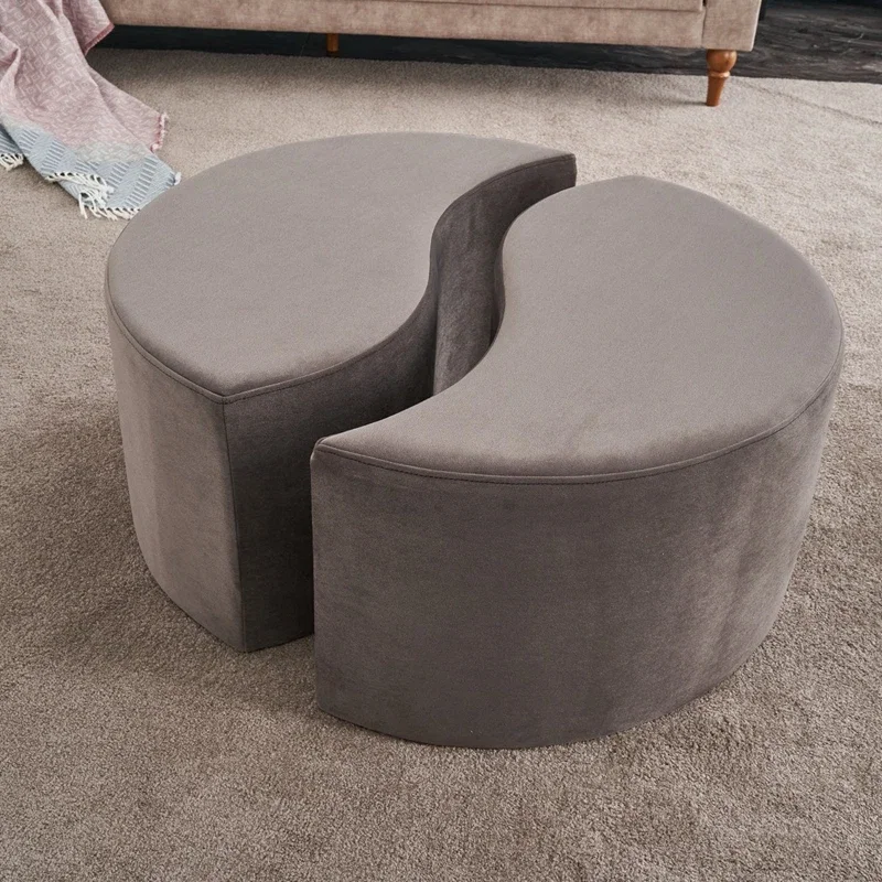 Cele mai noi - Puf Alis, bej, catifea, design unic, confortabil si modern