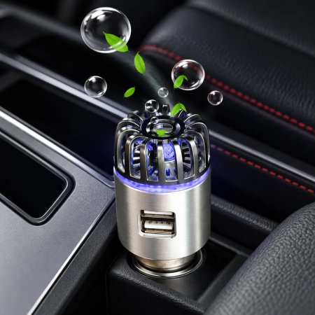 Cadouri Pentru Paste - Purificator auto cu incarcator dual port USB